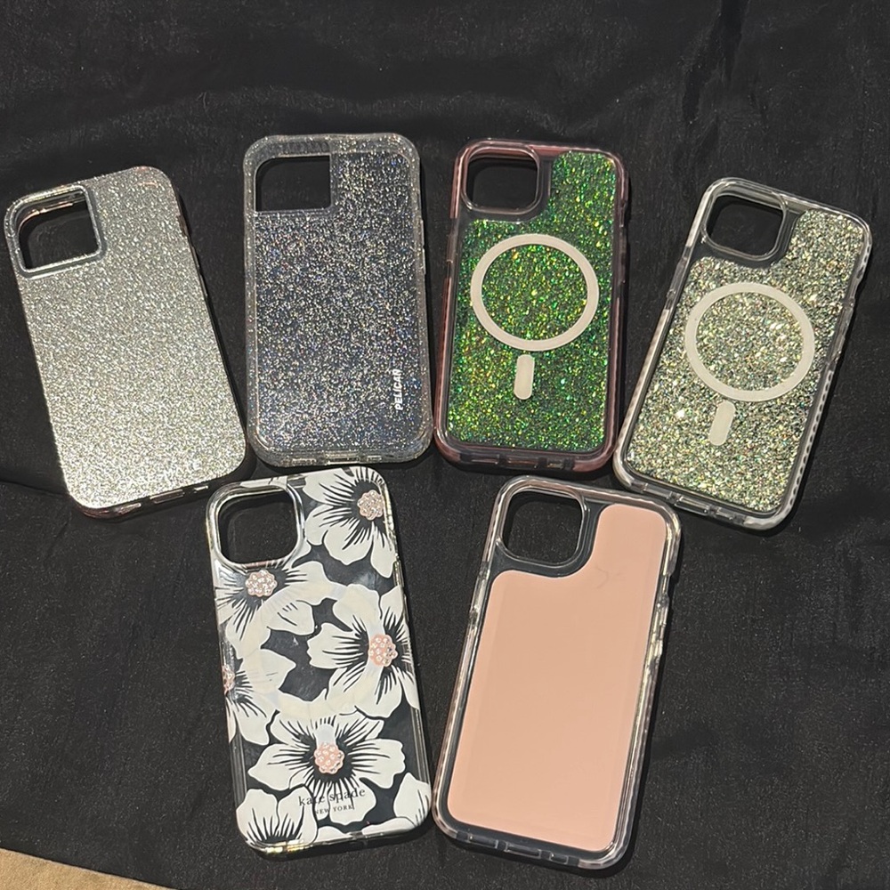 Stylish Glitter and Floral Phone Cases